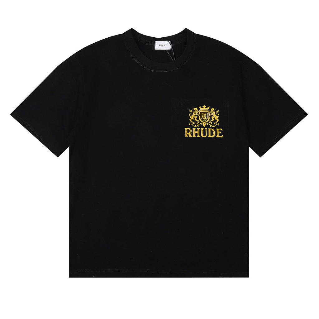 Rhude T-shirt Wheat Ear Badge Short Sleeve T-shirt